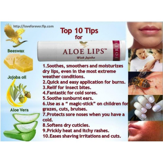 Bulk of 48 Forever Living Aloe Lips with Jojoba & Beeswax Exp.2025