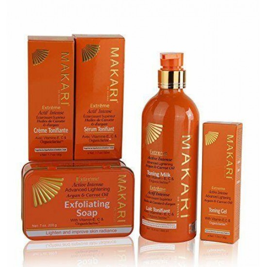 Makari Extreme Carrot & Argan Oil Skin Toning Gift Set – Lightening Treatment