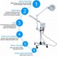 3 in 1 5X Magnifying Lamp Facial Steamer Hot Ozone Machine Spa Salon Beauty USA