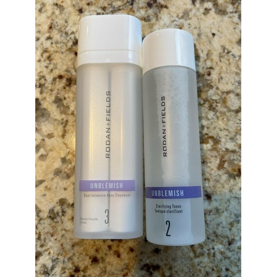 Rodan + and Fields Unblemish Dual Intensive Acne Treatment & Toner Brand New