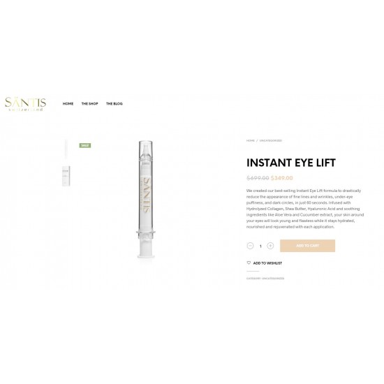 Santees  best-selling Instant Eye Lift formula REMOVE WRINKLES AND DARK L#J443