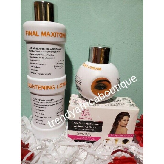 Original Final Maxitone powerful Lghtening body lotion, face cream + soap