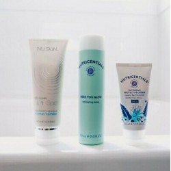 Nu Skin LumiSpa® and Nutricentials Cleanser Cream Toner Pack of Three Normal NEW