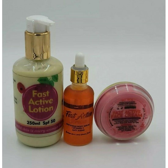 Fast Active Lotion+Serum +Face Cream SPF50 3PCS SET