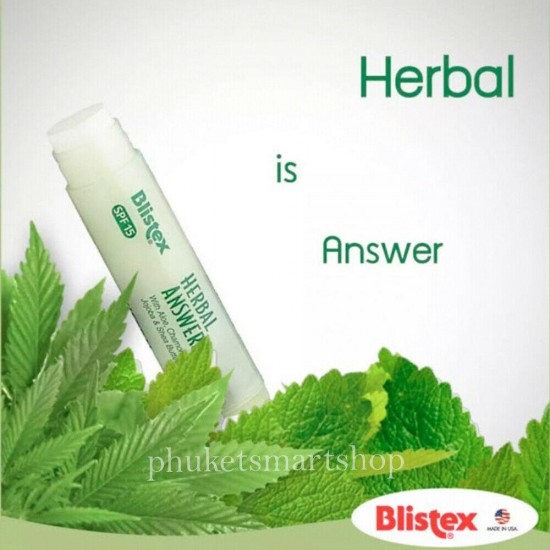 Blistex Herbal Answer Lip Balm Natural Moisturizer Care Sun Protection SPF 15