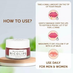 10X Nicolips Lightening & Brightening Dark Lip Balm Scrub Unisex 20g Expres ship