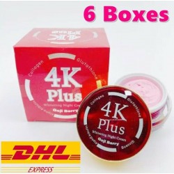 6 X 4K Plus Goji Berry Cream Brighten Night Cream Reduce Dark Spot Acne Red Box