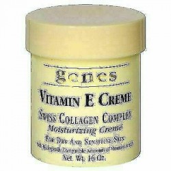 2 Jars Genes Vitamin E Creme Swiss Collagen Complex 16 oz