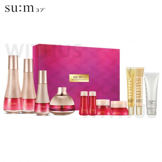 Su:m37 Fleur Regenerative 4pcs Special Gift Set Anti-aging Moisture sum37