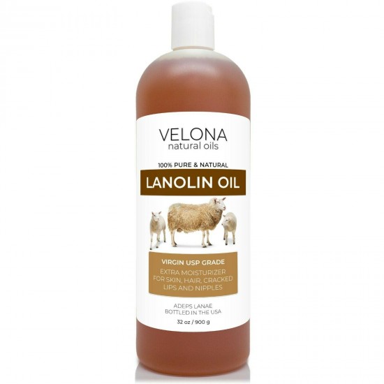 Lanolin Oil USP Grade By Velona 2oz-7lb Refined Cold pressed Skin, Hair, Body