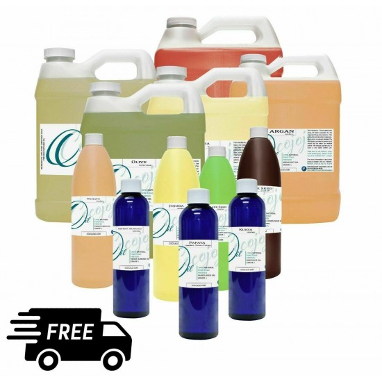 100 Pure organic carrier oil 8 oz to 1 gallon free shipping 76 different oil