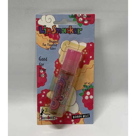 NEW RARE Vintage Bonne Bell Lip Smacker RAZZLEBERRY Roll-On Shiner Lip Gloss NOS