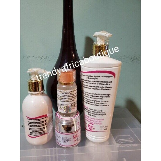 Madam White exclusive lotion, serum + face cream + shower gel 500ml combo