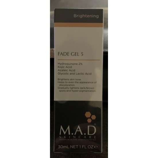 New HTF Sealed M.A.D. Skincare Fade Gel 5 brightener 30 mL 1 fl oz Exp.6/23/2024