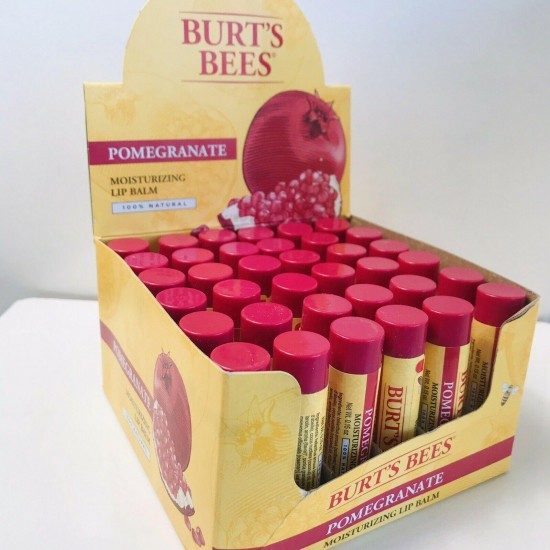 36 pack BURT'S BEES POMEGRANATE MOISTURIZING LIP BALM, BNIB