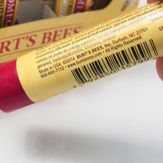 36 pack BURT'S BEES POMEGRANATE MOISTURIZING LIP BALM, BNIB