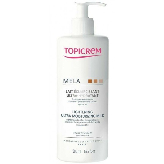 Topicrem MELA PACK Lightening Milk, Day and Night Cream, Booster Serum, and Bar