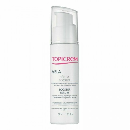 Topicrem MELA PACK Lightening Milk, Day and Night Cream, Booster Serum, and Bar