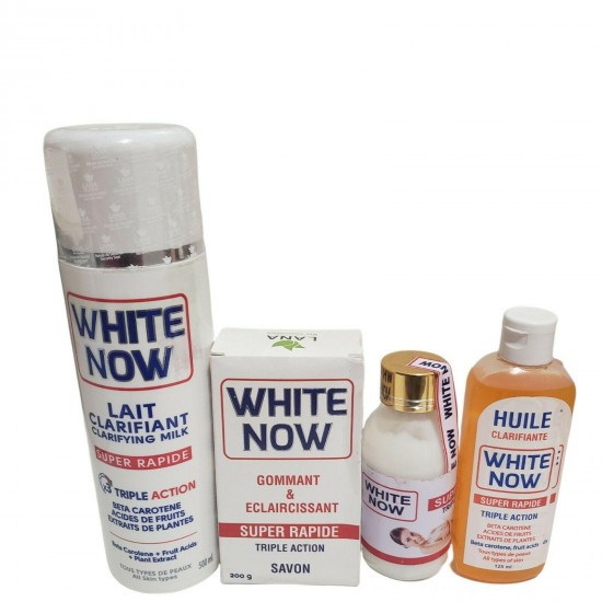 WHITE NOW TRIPLE ACTION SETS FOR BODY WHITENING LOTION 500ML SERUM AND SOAP