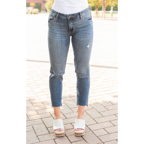 Straight Leg Step Up Jeans