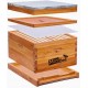 Beehive Starter Kit 10 Frame Beehive Kit Wax Coated Bee Boxes and Frames Starter Kit, Bee Hives Boxes Starter Kit Including Beekeepig Tools with 2 Pcs Beekeeping Hat