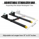 Clamp on Pallet Forks with Adjustable Stabilizer Bar 60 1500lbs Max, Heavy Duty Pallet Forks Clamp On for Tractor Bucket