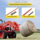 Hay Spear 49 Bale Spear 3000 lbs Capacity, Bale Spike Quick Attach Square Hay Bale Spears 1 3/4 Wide, Red Coated Bale Forks, Bale Hay Spike with 2 Stabilizer Spears Conus 2