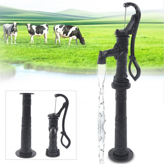 Pitcher Pump and Base, Hand Water Pump Pitcher Pump Cast Iron Press Suction Outdoor Backyards Ponds For Yard Garden Pond Hand Well Pump Manual Well Pump