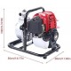 4 Stroke Commercial Gasoline Engine Water Pump, 1 Inch Inlet Portable Gas-Powered Water Transfer Pump, 1200W High Pressure Air-cooling Water Pump for Irrigation Pool, Landscaping 38CC