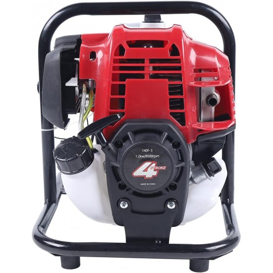 Water Transfer Pump Portable, Gasoline Water Pump, 1 Inch 38CC 4-Stroke 8500r/min Gasoline Water Delivery High-Pressure Pump, Strong Pull Kickback Starting System Lawn Watering Equipment