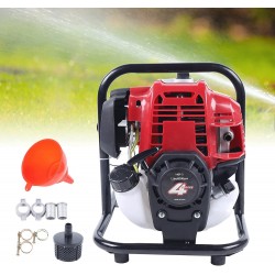 38CC 4 Stroke Gas Powered Water Pump 110V 1200W Gasoline Transfer Pump Portable Gas Pump Air-cooled Single Cylinder High Pressure Irrigation Water Pump For Gardens Ponds Fish Ponds