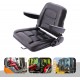 Forklift Seat with Armrest, 175° Adjustable Tractor Seat Heavy Mechanical Seat for Excavator Forklift Tractor Skid Loader Backhoe Dozer Telehandler