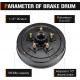 5 on 4.5 Bolt Circle Drum Kits w/ 10 x 2-1/4 Left and Right Self-Adjusting Electric Brake for 3,500lbs Trailer Axle