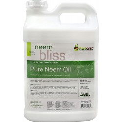 Neem Bliss - Pure Neem Oil for Plants - Organic Neem Oil Spray for Plants, 100% Cold Pressed Neem Oil - OMRI Listed Pure Neem Oil - All-Natural Neem Oil Concentrate Leaf Polish (2.5 Gallons)