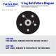 3.5k TK Trailer Axle - 3500 lb Idler - (4 Drop), 95/00 (Loose Spring Seats) / 5x4.5 Bolt Pattern