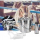 5L Electric Milking Machine Kit, Household Electric Sheep Goat Cow Milking Machine Minitype Portable Stainless Steel Double Head Milker (Sheep US regulations 100-240V)