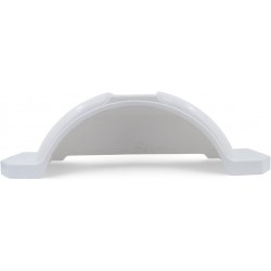 White Plastic Single Axle Boat Trailer Fender with Steps 11 3/8 in x 45 x, 26763