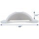 White Plastic Single Axle Boat Trailer Fender with Steps 11 3/8 in x 45 x, 26763