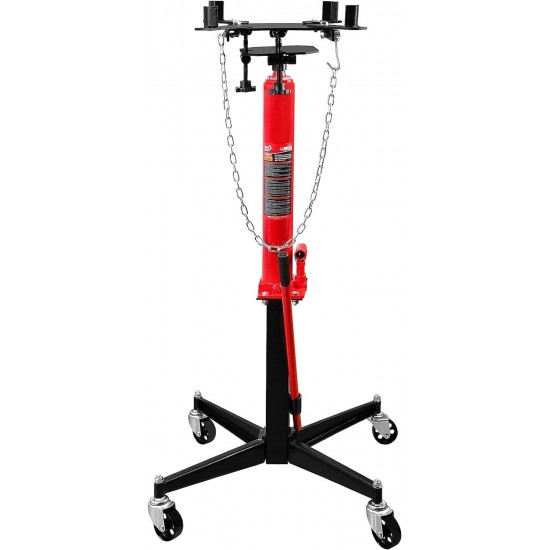 TR4053-3 Torin High Lift Transmission: Garage/Shop Telescoping Jack, 1/2 Ton (1000 lbs) Capacity, Red