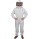 Polycotton Beekeeping Suit with Round Veil and Cowhide Gloves (XX-Large)