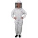 Polycotton Beekeeping Suit with Round Veil and Cowhide Gloves (XX-Large)