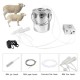 3L Goat Milking Machine,Rechargeable Adjustable Suction Pulsation Vacuum Electric Milker,Portable Automatic Breast Pump with 2 Teat Cups Stainless Steel Bucket for Goats(Upgrade Model)