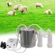 3L Goat Milking Machine,Rechargeable Adjustable Suction Pulsation Vacuum Electric Milker,Portable Automatic Breast Pump with 2 Teat Cups Stainless Steel Bucket for Goats(Upgrade Model)