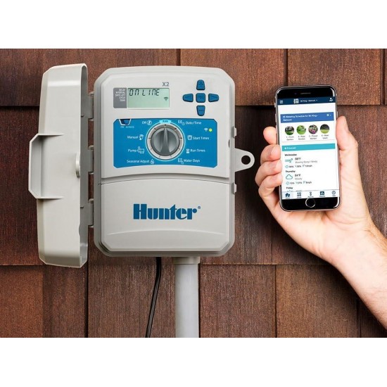 Hunter Hydrawise X2-1400 14 Station Hydrawise Controller Bundeled with Wand WiFi Module X2 14 Zone Outdoor or Indoor Smart Internet X21400 Irrigation Timer