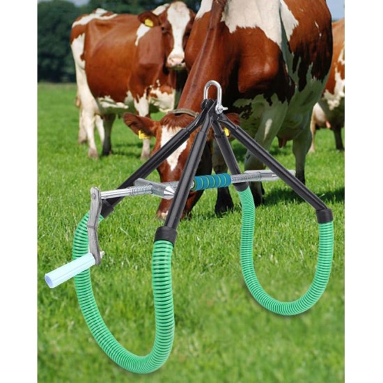 Cow Hip Lift 2204LB Capacity - Adjustable Stainless Steel Clamp for OB Milking, Birthing & Lame Cows - Easy Emergency Aid for Postpartum, Dystocia, and Typhoid - Reliable Farm Cattle Helper Tool