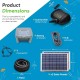 MNP Powerful Submersible Solar Powered Pond Pump Kit with Panels and Hose. Battery Included. Advanced design. (2 Panel: 898 GPH - 10 Max. Head Feet - 50 Watts)