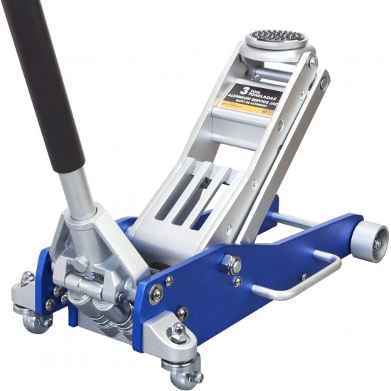 AT830003XLUR Economic Aluminum Quick Lift Low Profile Garage Jack, 3 Ton (6000 lb), Blue