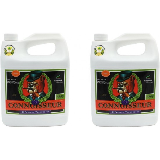 1680-15AB pH Perfect Connoisseur Grow Part A+B, 4 Liter, Brown/A