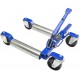 1500 LB 12.5'' Wheel Car Positioning Dolly with Ratcheting Foot Pedal (4 Pack with Stand), Blue