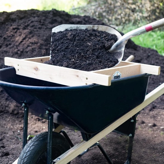 Cedar Garden Sifter for Compost, Dirt and Potting Soil - Made in The USA - Sustainable Cedar - Heavy Duty Stainless Grate (Wheelbarrow)